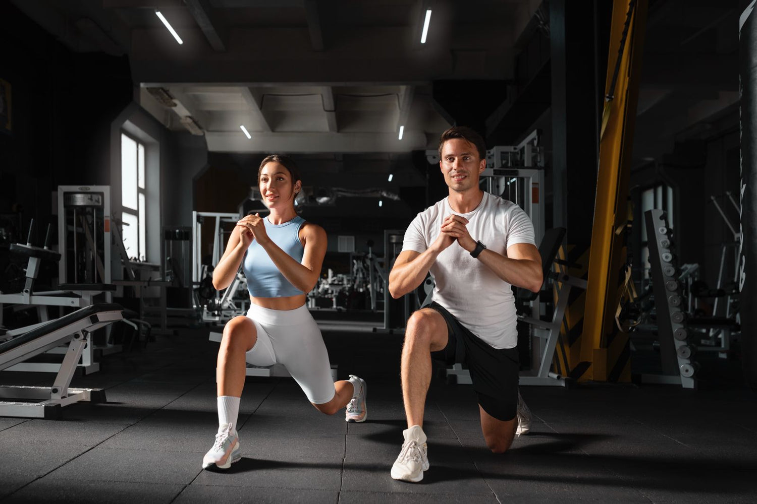 a couple doing workout to stay fit