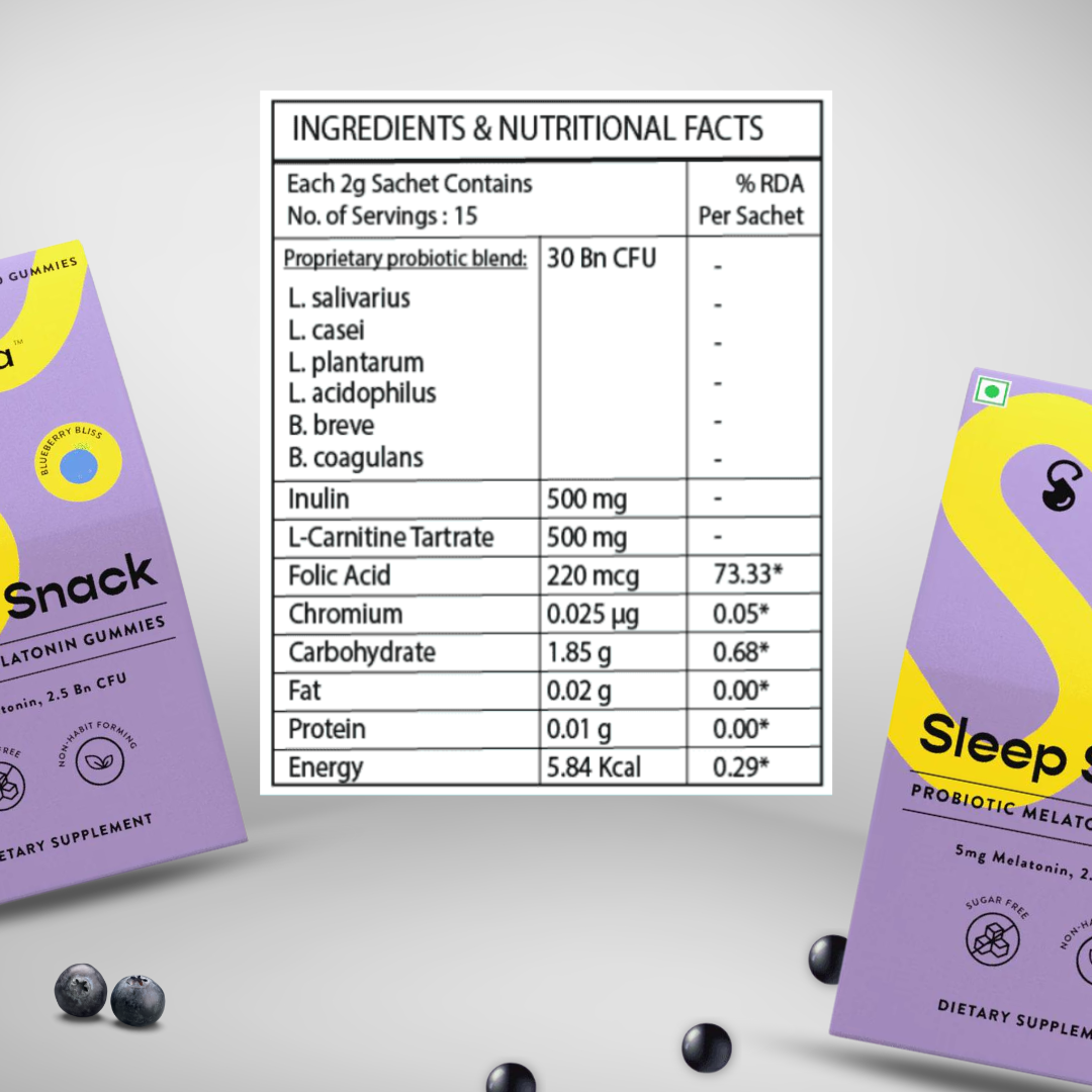 Sleep Snack | Best Melatonin & Ashwagandha Gummies for Deep Sleep in 30 Minutes