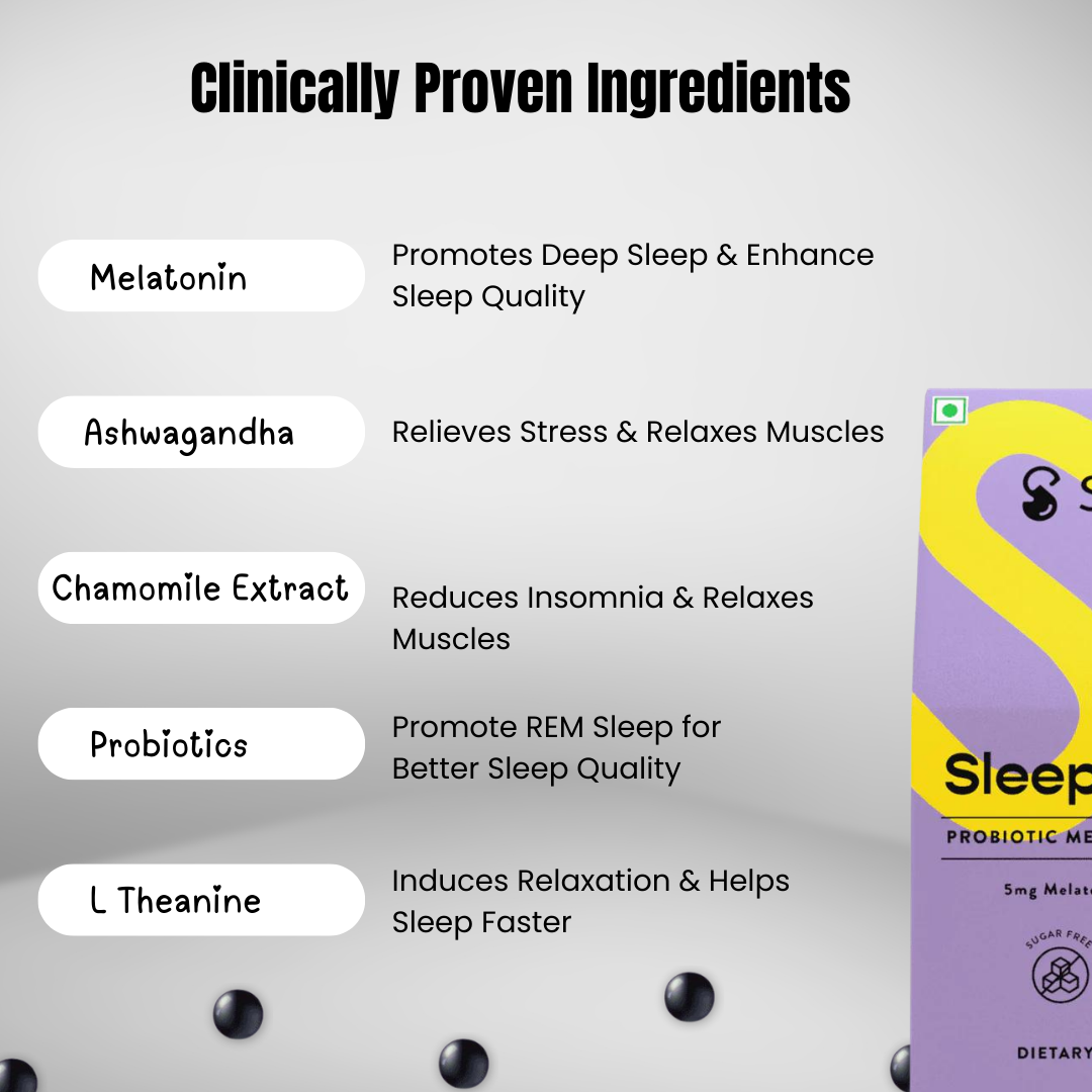 Sleep Gummies | Best Melatonin & Ashwagandha Gummies for Deep Sleep in 30 Minutes